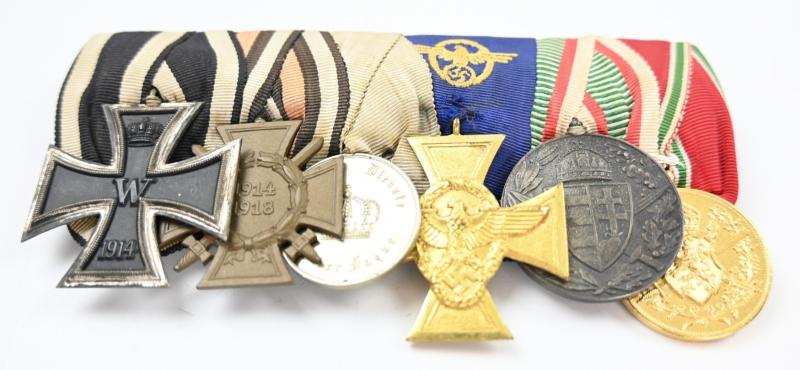 German Polizei 6-Piece Medalbar
