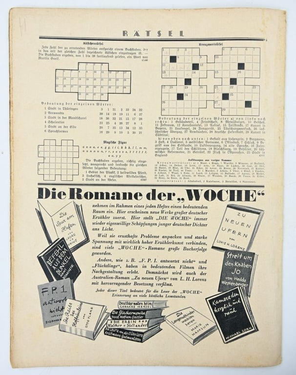 German Third Reich Magazine 'Die Woche' 1937