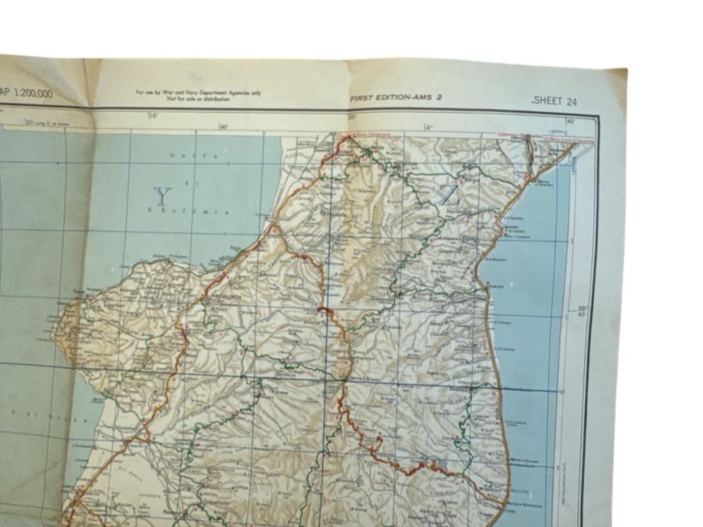 US WWII Road Map for the Italian Campaign ( Sheet nr 24 )