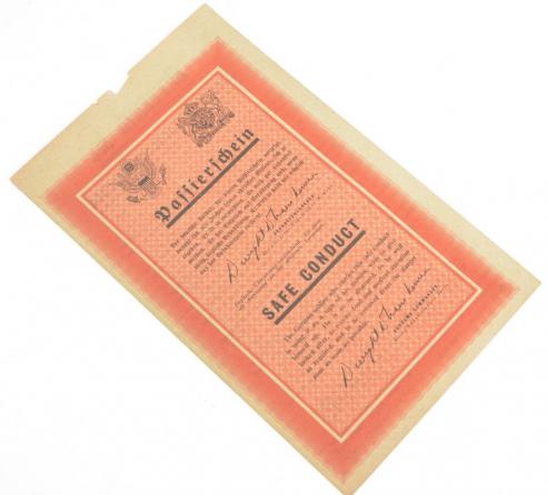 Allied Droppingflyer "Safe Conduct"