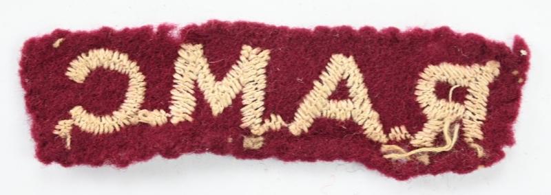 British WW2 RAMC Cloth Shoulder Title