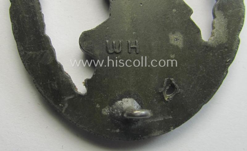 WH (Luftwaffe) 'Flakkampfabzeichen' by the: 'Wilhelm Hobacher'- (ie. 'WH'-) company