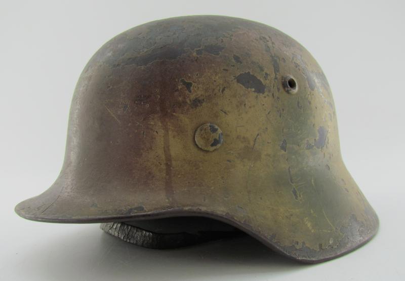 M35 Luftwaffe double decal ‘Normandy’ camouflage helmet SE64