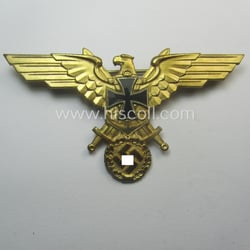 Bright-golden-toned, naval-related D.R.K.B. (or: 'Deutscher Reichskriegerbund' aka 'Kyffhäuserbund')...