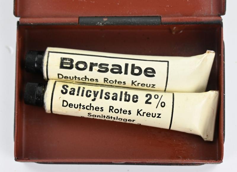 German Third Reich Medic Tin Can with Tubes
