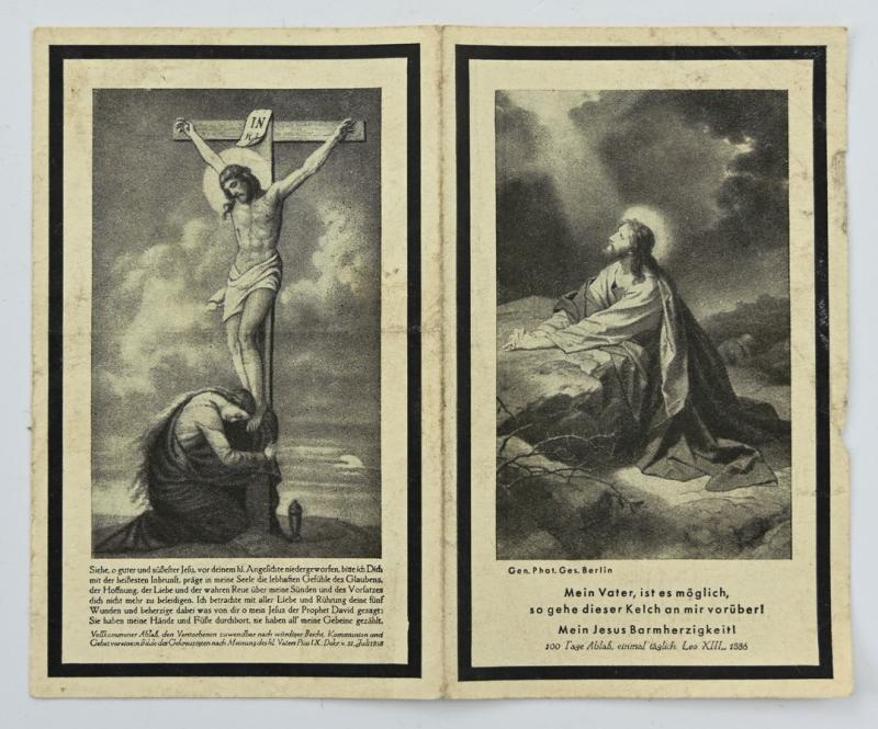 German WH Panzergrenadier Deathcard 'Peter Smeets'