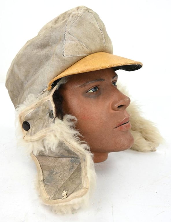 German LW White Winter Fur Cap