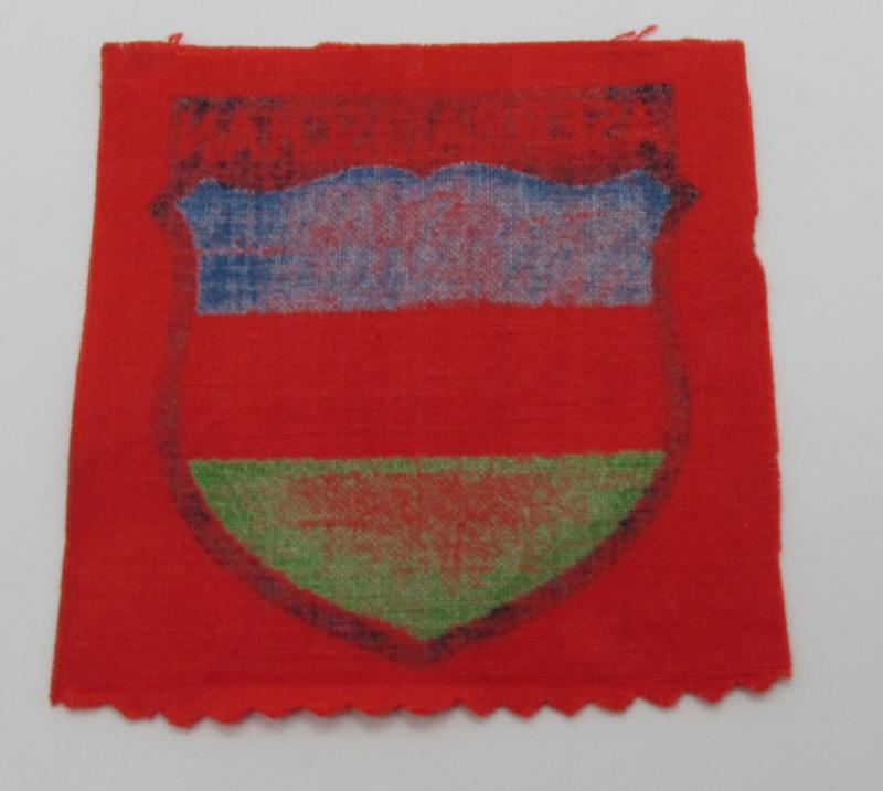Wehrmacht ( Heer ) Printed 'Aserbaidschan' Volunteer Sleeve Shield