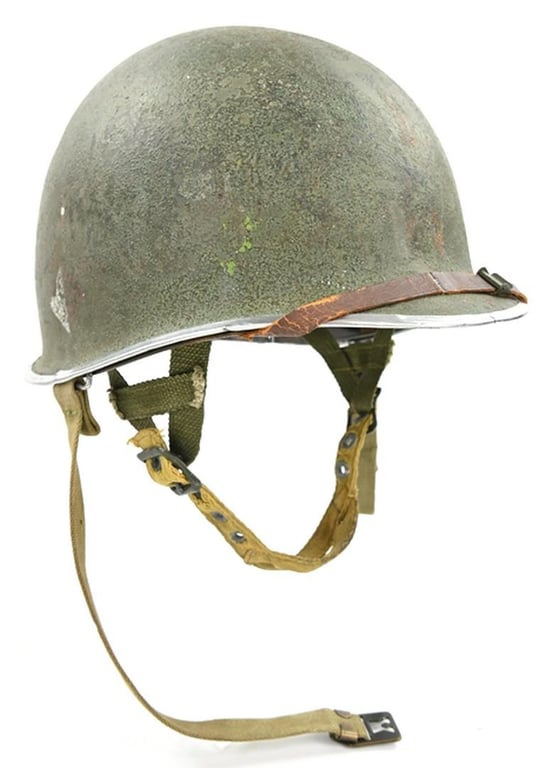 US WW2 307th Airborne Engineers Battalion Combat Helmet
