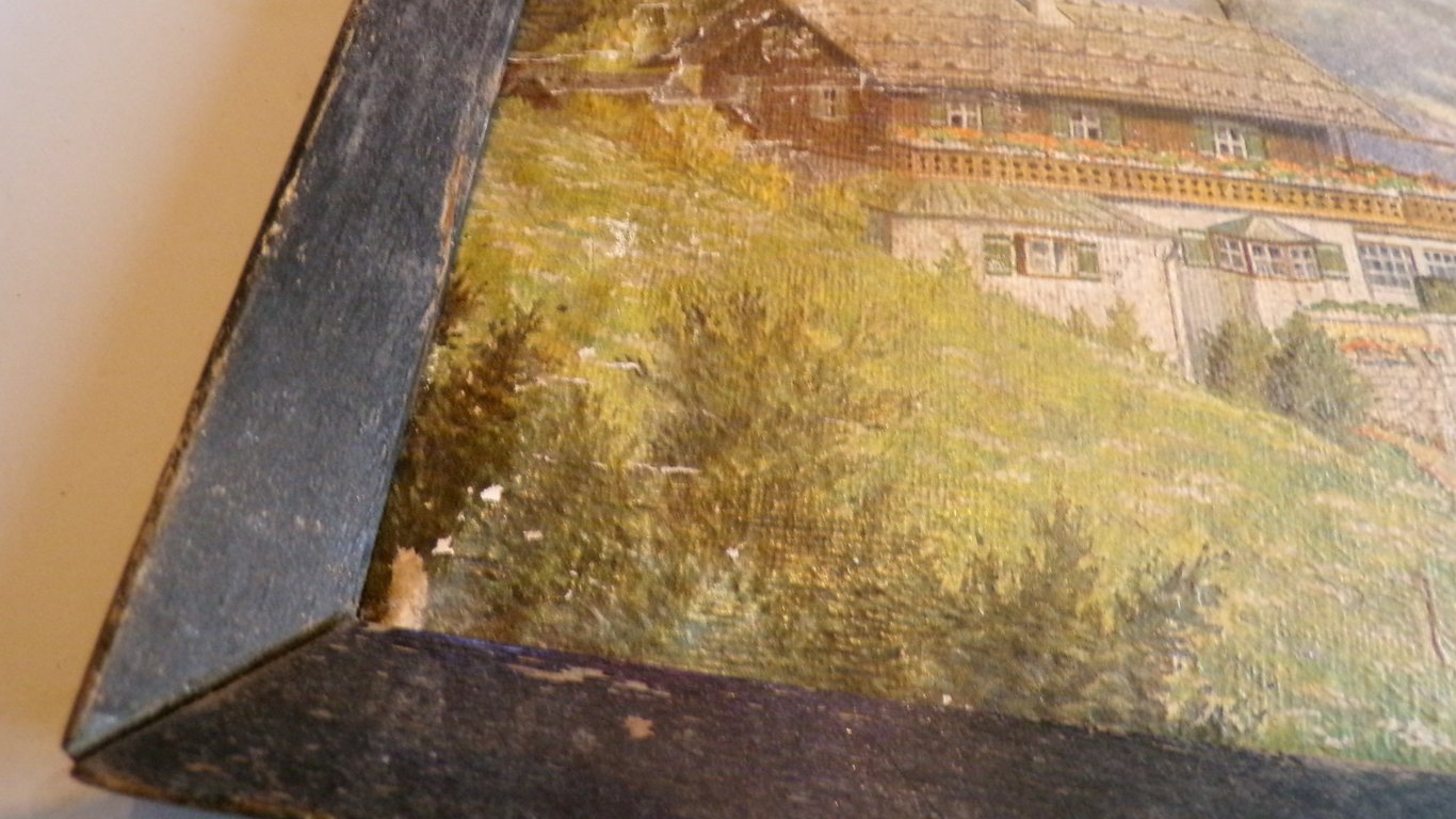 Framed Period Color Litho of Hitler’s Berghof (Haus Wachenfeld)