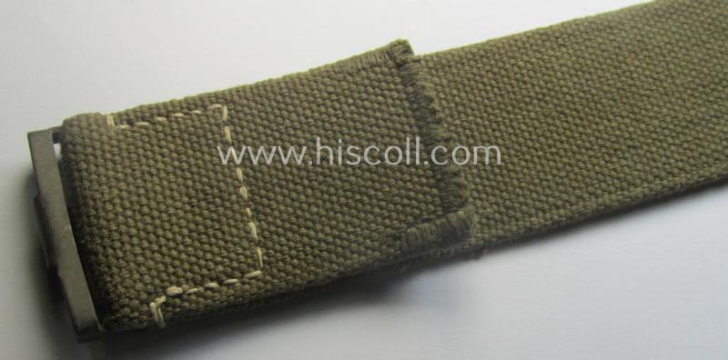 WH (Heeres ie. LW etc.) 'tropical-issue'- belt (ie. 'Koppelriemen') being a 80 cms.-sized- and typical non-maker-marked example