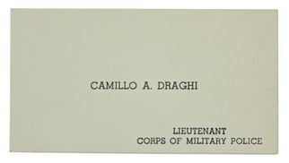 US WW2 Personal Business Card Military Police