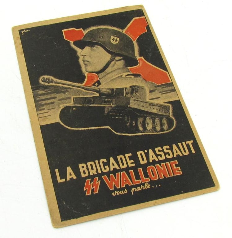 Postcard :'Waffen SS Recruitment' Wallonië