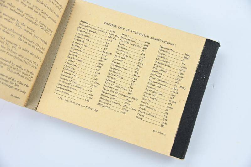 US WW2 Message Book M-210 with Envelop
