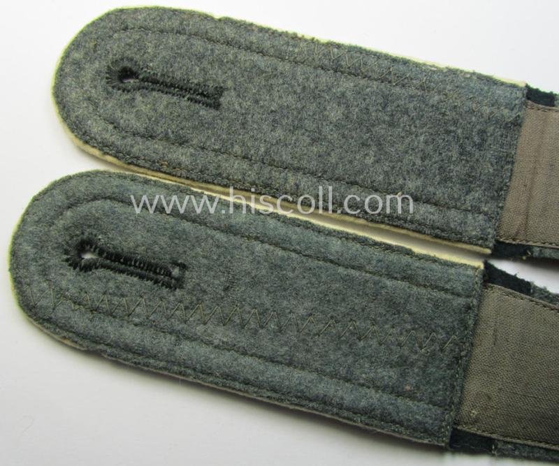Pair of early- (ie. pre-) war-period WH (Heeres), 'M36'- (ie. 'M40-) pattern (rounded-styled and neatly 'cyphered') NCO-type shoulderstraps as was intended for an: 'Uffz. des Wehr-Ersatzdienstelle im Wehrkreises XIII'