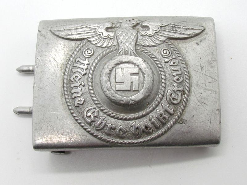 Waffen-SS Aluminum Belt Buckle - RZM 155/39 SS