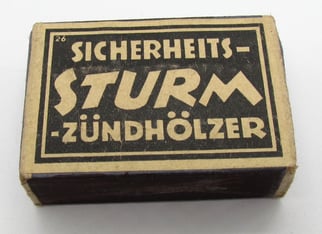 "Sicherheits-Sturm-Zündhölzer"  ( safety storm matches-empty )