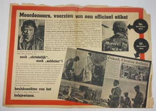 Dutch Poster Moordenaars voorzien van een officieel etiket