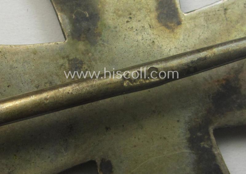 WWI-period 'Eisernes Kreuz 1. Klasse' being a (typical) non-converse-shaped example showing the makers'-designation: 'K.A.G.'