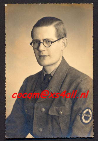 Superb - and exceedingly rarely found! - example of a Dutch SS-related so-called: 'Werkdienst Nederland'-arm-patch