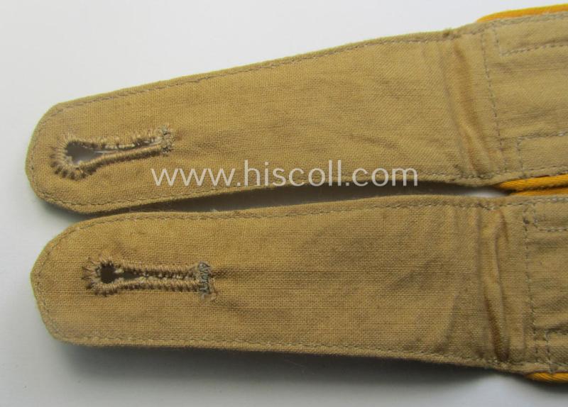 Pair of WH (Luftwaffe) 'tropical-styled' shoulderstraps (as was specifically for usage on the tropical-shirts ie. tunics) as was intended for usage by an: 'Uffz. der Flieger- o. Fallschirmjäger-Trpn.'