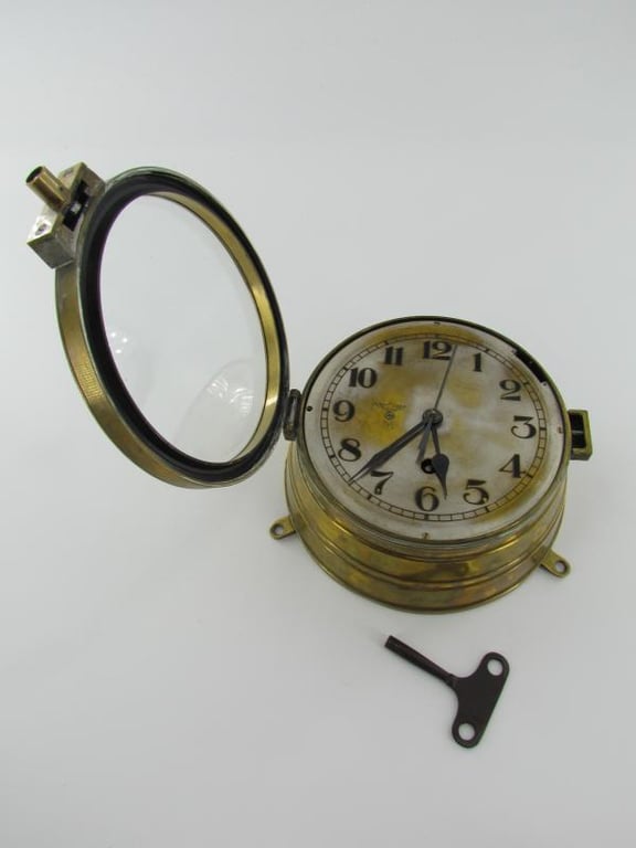 Kriegsmarine ships clock by Kieninger & Obergfell