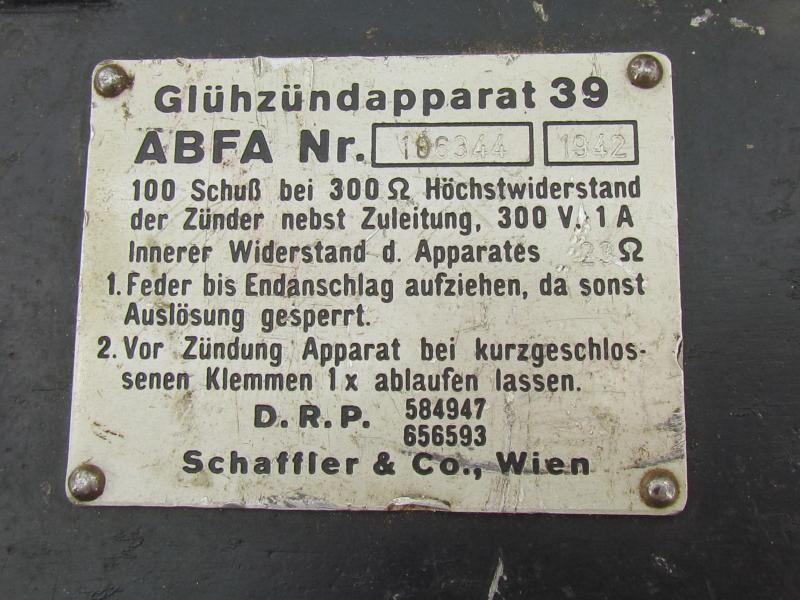 Wehrmacht Detonator type 39 or Glühzündapparat 39