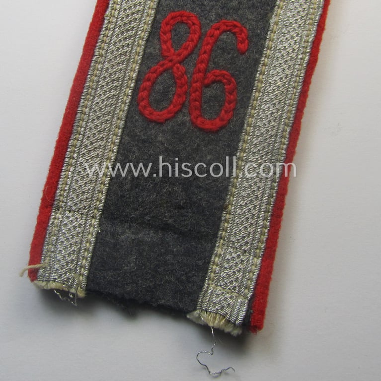 Single, WH (Luftwaffe) 'cyphered', NCO-type shoulderstrap: 'Uffz. des Flak-Art.-Rgts. 86'
