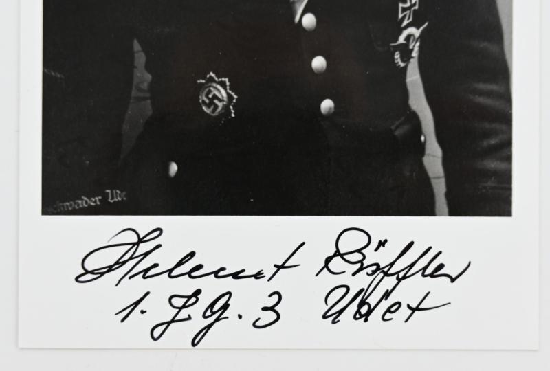 Signature of Luftwaffe KC Recipient 'Helmut Rüffler'