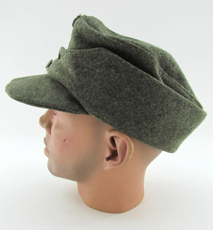 Late war Italian made double button Heer M43 field cap