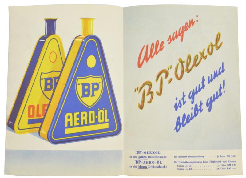 German Third Reich Period Advertising Flyer 'BP'