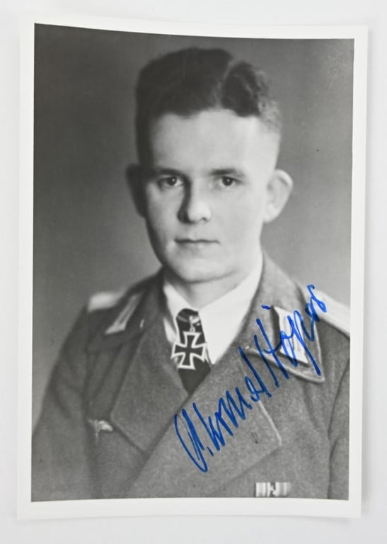 Signature of Wehrmacht Heer KC Recipient 'Ahrend Höper'