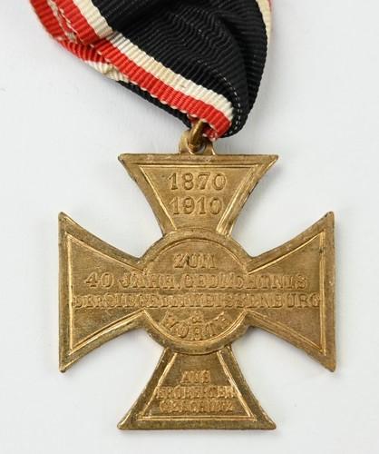 German 40 Years Weissenburg Remembrance Medal 1870-1910