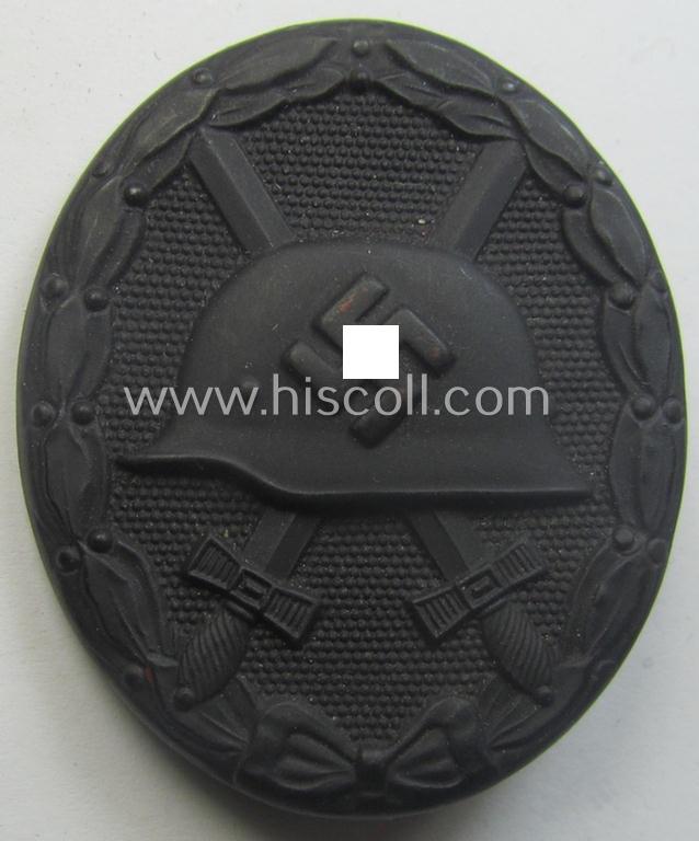 'Verwundeten-Abzeichen in Schwarz' being a clearly maker- (ie. '65'-) marked example by the: 'Klein & Quenzer'-company that came stored its (scarcely seen!) period pouch