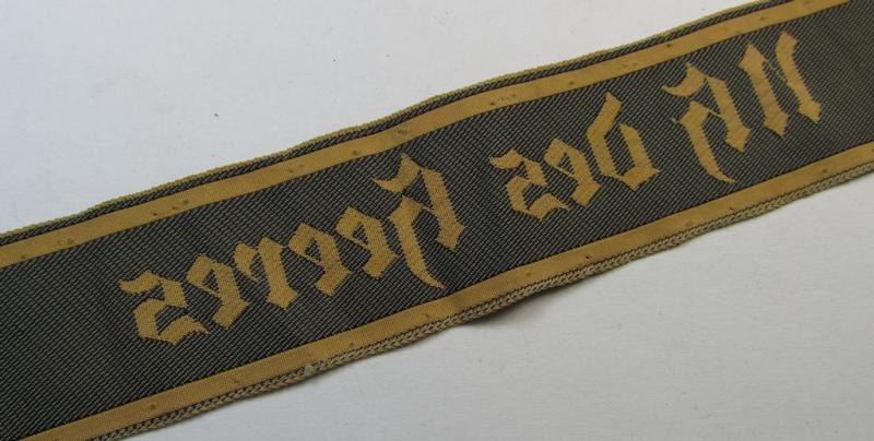 Truly worn - and actually scarcely encountered! - WH (Heeres) female-related cuff-title (ie. 'Ärmelstreifen') entitled: 'NH des Heeres' as was worn by the various (female) army 'Nachrichtenhelferinnen'