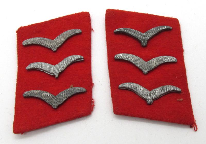 Luftwaffe 'Obergefreiter ' Collar Tabs for anti-aircraft ‘Flak’