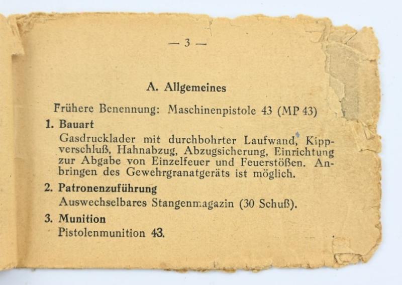 German WH MP44 Instruction Manual