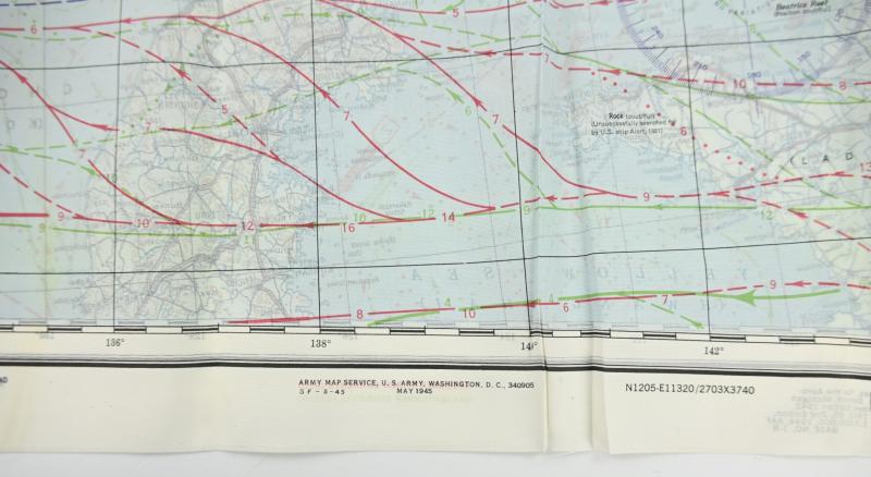 USAAF WW2 Escape Map 'Japan / East China Sea'