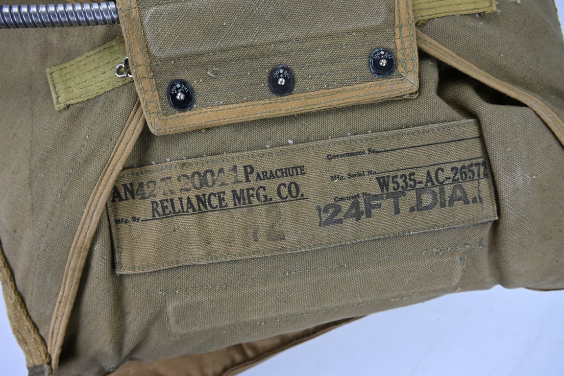 USAAF WW2 Named AN6510-1 Seat Parachute Harness Assembly