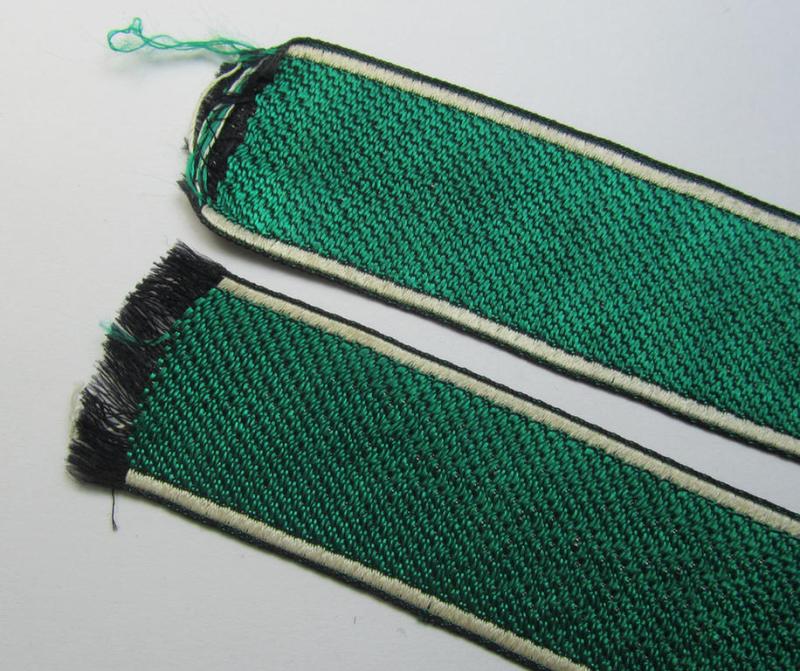 Superb, Waffen-SS 1943/44-pattern- and neatly 'BeVo'-woven cuff-title (ie. 'Ärmelstreifen') that is entitled: 'Osttürkischer Waffen-Verband der SS' and that comes in a 'virtually mint ie. unissued', condition