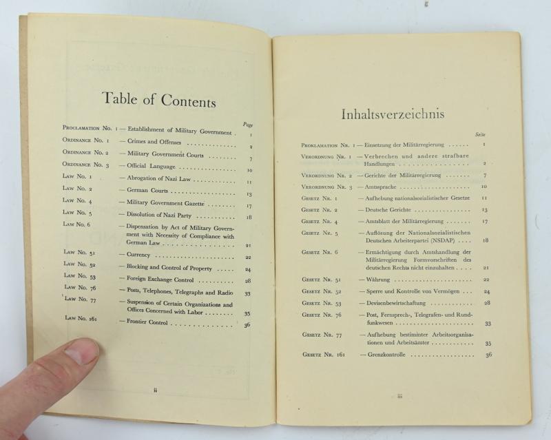 German Occupied Regulations Book 12th Army Group