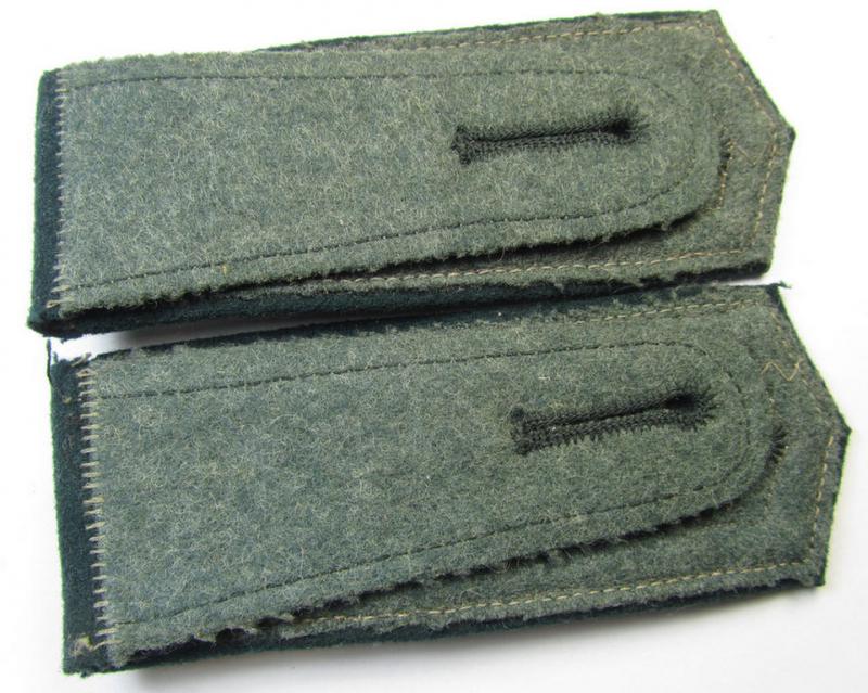 Fully matching pair of WH (Heeres), early- (ie. pre-) war-period, 'M36'-pattern (pointed-styled-) and generic-pattern, 'cyphered' NCO-type shoulderstraps as was intended for a: 'Feldwebel des Infanterie-Regiments 454'