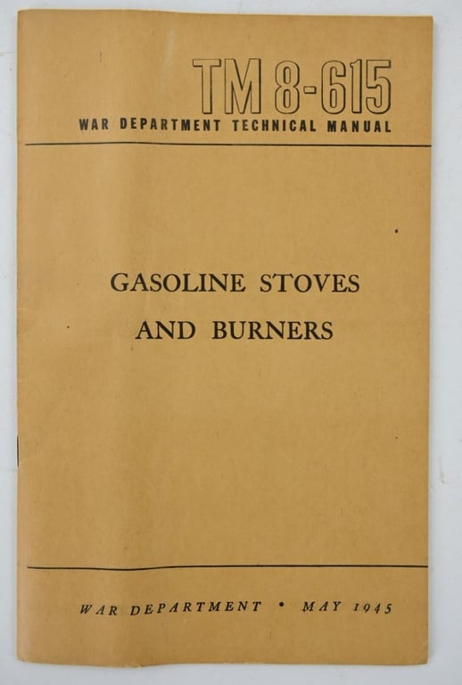 US WW2 TM 8-615 and Coleman Burner Manual