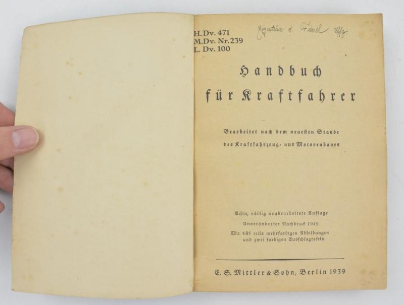 German WH 'Manual for Truckdrivers'