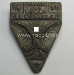 Commemorative - quite unusual! - N.S.D.A.P.-related 'tinnie': 'Kreistag...