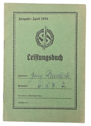 German SA Leistungsbuch 1934