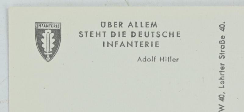 German WH Postcard 'Das alles sind Infantriewaffen'