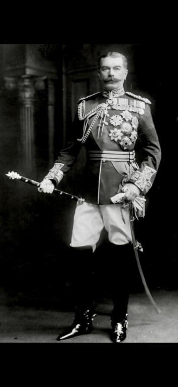 RARE DOUBLE INK SIGNED LETTER & ENVELOPE, BRITISH FIELD MARSHAL LORD KITCHENER 1910. ADDITIONAL PHOTOS