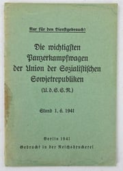 German Panzer Identification Booklet USSR