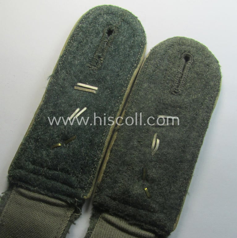 Pair of neatly 'cyphered', so-called: 'M41- (ie. M43-) pattern', WH (Heeres) NCO-type shoulderstraps as was specifically intended for a: 'Feldwebel des Maschinengewehr-Abtgs. 4'